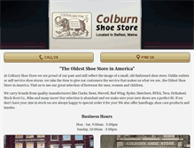 Tablet Screenshot of colburnshoe.com